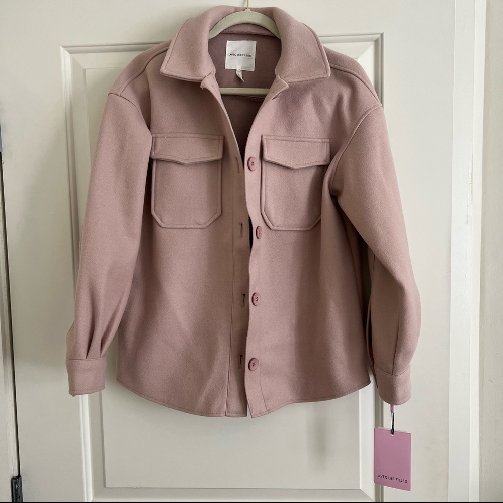 Avec Les Filles Pink Shirt Jacket